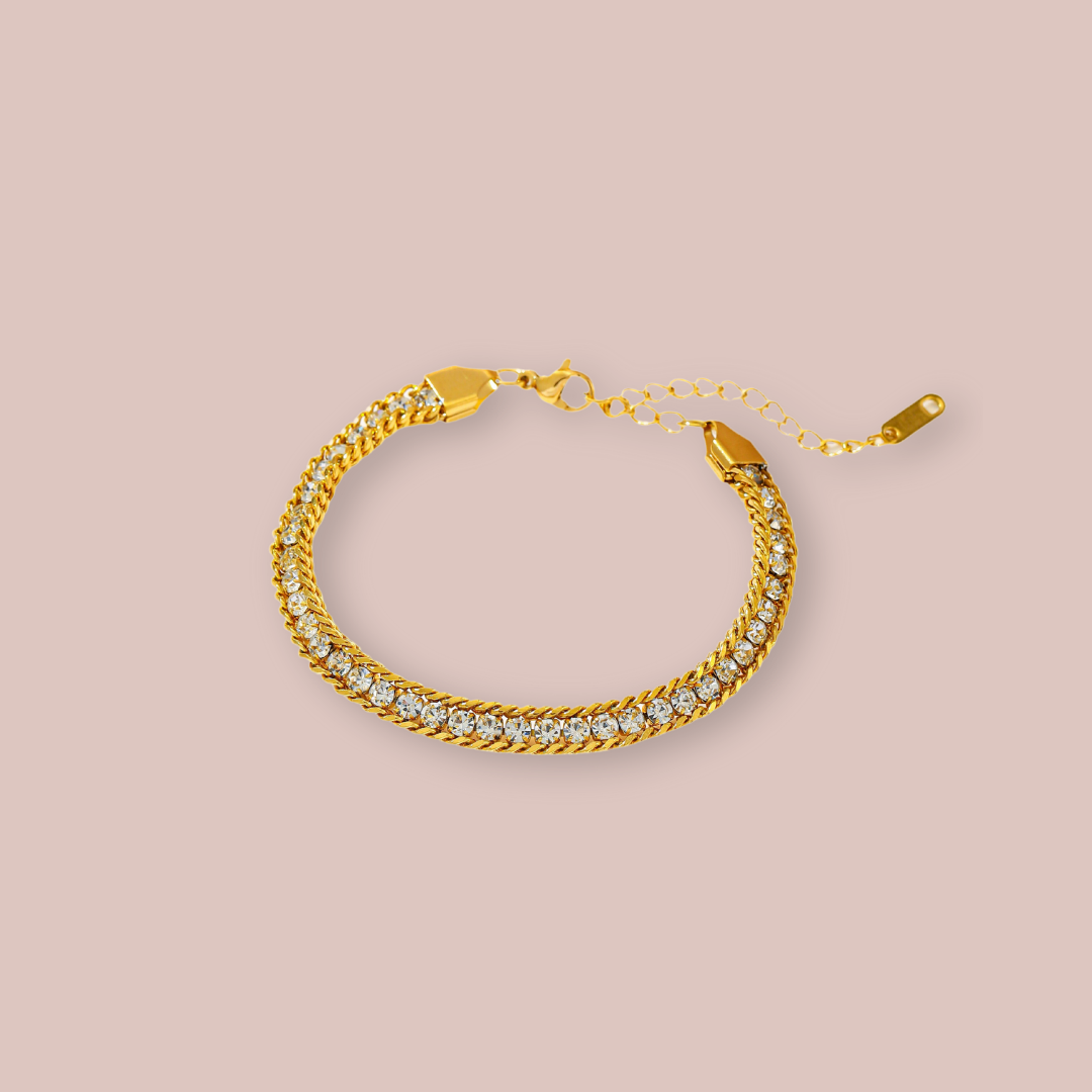 Pulsera tenis con cadena