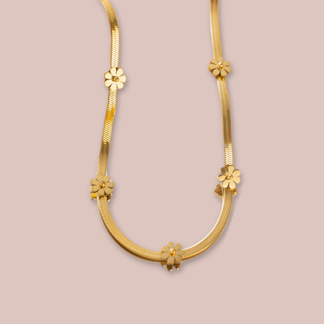 Cadena planchada flores