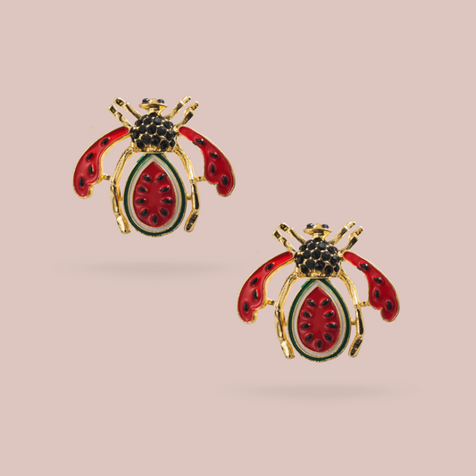 Arete abeja sandia